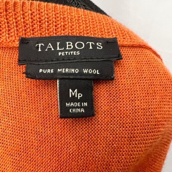 Talbots Orange Merino Wool Sweater - Picture 5 of 7